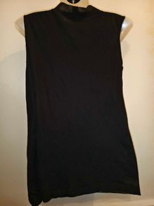 Size L/ XL Elegant Black Cowl Neck Top