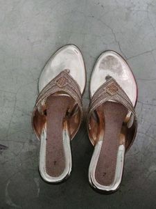 Sparkly Silver Flip Flops