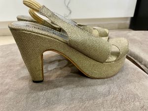 Gold Tone Shimmery Heel