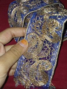 Lace Dress Material Embroidery Nevy Blue