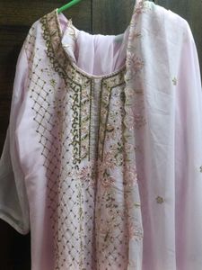 Heavy Beaded Kurta Dupatta Set For Bridal
