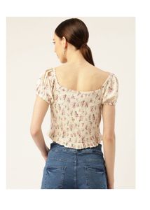Off Label Crop Floral Top