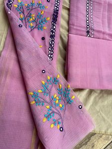 Pure Kota Doria Partywear Suit