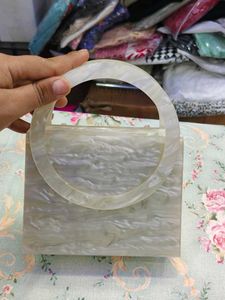 Floral Pearl Embellished Bag