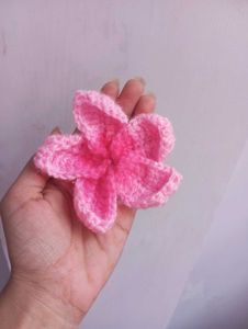 Handmade Crochet Flower Hair Clip