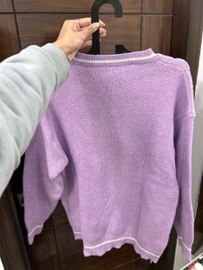 lavender Graphic Knit Sweater