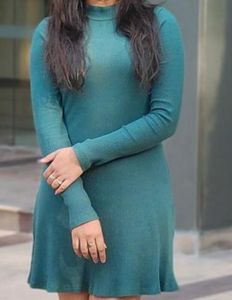 SHEIN Green Bodycon Winter Dress