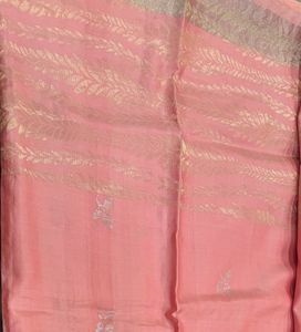 💯 Pure Silk Saree - Pastel Pink