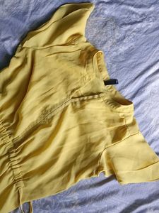 Yellow Chiffon Mini Dress