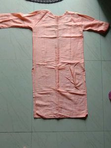 Peach Embroidered Kurta