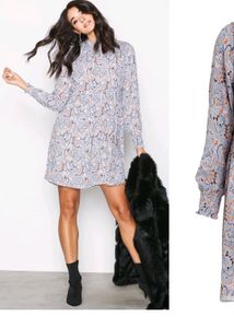 Paisley Print Smocked Neck Mini Dress