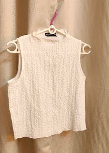 White Sleeveless Top