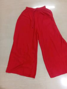 Red And White Palazzo Size XXL