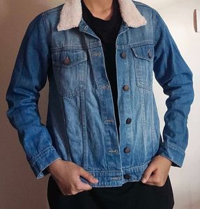 *PRICE DROP* HERE&amp;NOW Faux Fur Collar Denim Jacket