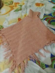 Fringed Poncho Cover-Up top