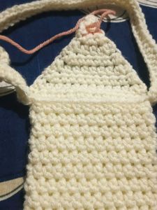 Crochet Sling Bag with Flower Detail