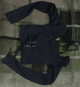 Stylish Black Crop Top