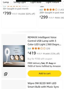 IDELLA® USB Intelligent Voice Control Lamp