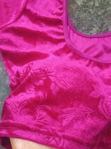 Dark Pink Stretchable Blouse
