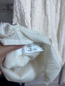 “Bombay Paisley” Embroided Off White Dress