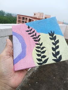 Set Of 2 Small Boho Paintings.