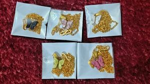Butterfly Charm Necklaces (Set of 5)