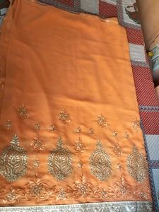 Elegant Orange Saree
