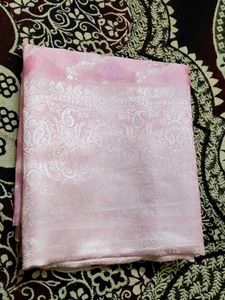 Pink Banarasi Saree with Blouse