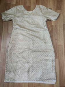 Golden Patiyala Suit without Dupatta