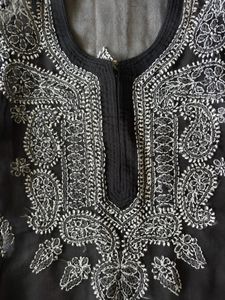 CHINKANKARI BLACK KURTI🌷