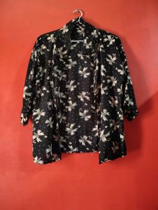 Vintage Black Bow Print Shirt