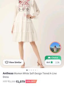 White Embroidered Dress💖