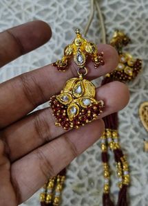 Necklace Earrings Set With Brooch
