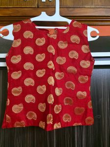 Red Paisley Top and Skirt combo