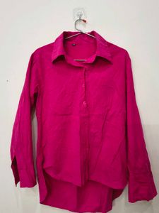 Hot Pink Button-Down Shirt