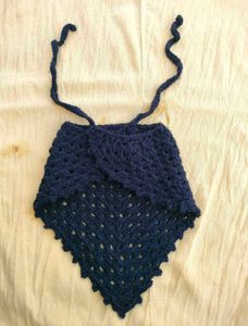 black crochet bandana