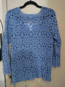 Crochet Button-Down Cardigan