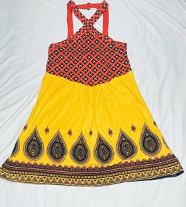 Halter Neck Backless Short Kurti/top