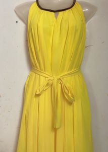 Yellow Halter Maxi Dress