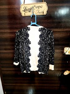 Lace Trim Cardigan