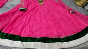Pink Embellished kurta set