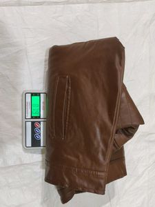 Brown Leather Look Jacket