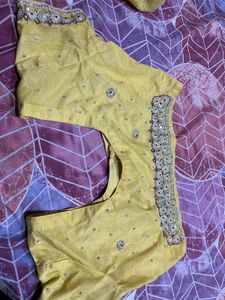 Yellow Embellished Saree