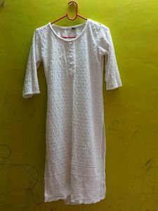 Elegant White Cotton Kurta