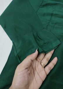 Bottle Green Embellished Kurti - New