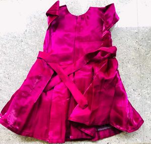 Pink Satin Bow Dress