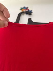 Red Long Sleeve Top