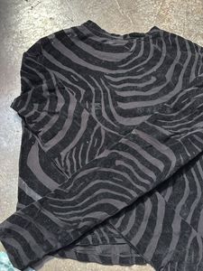 Zebra Print Long Sleeve Top