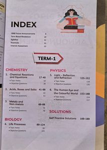 Science EDUCART Question Bank Class 10 CBSE Term 1