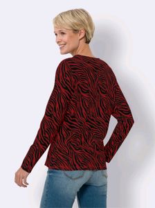 Zara Zebra Print Long Sleeve Top
